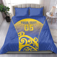Custom James Cook High School Bedding Set Maori Koru Pattern