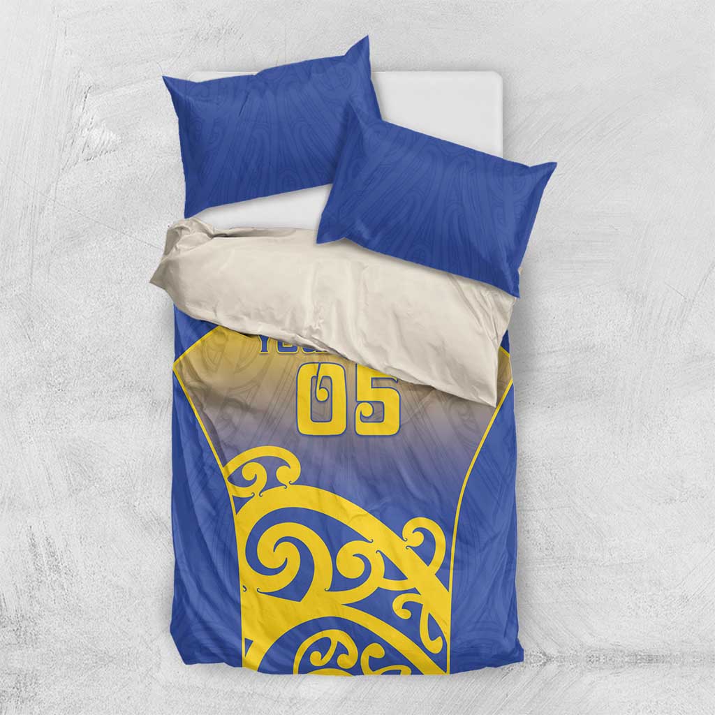 Custom James Cook High School Bedding Set Maori Koru Pattern