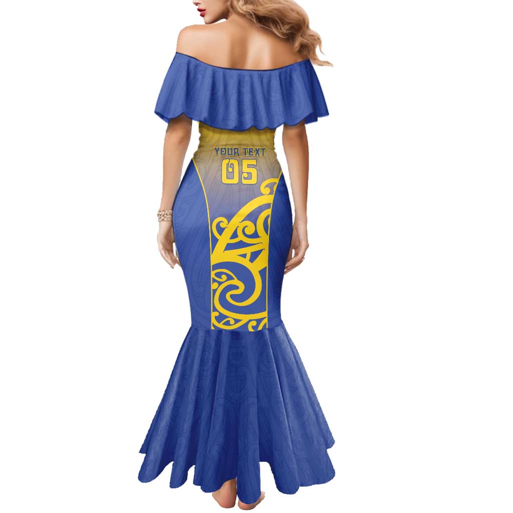 Custom James Cook High School Family Matching Mermaid Dress and Hawaiian Shirt Maori Koru Pattern