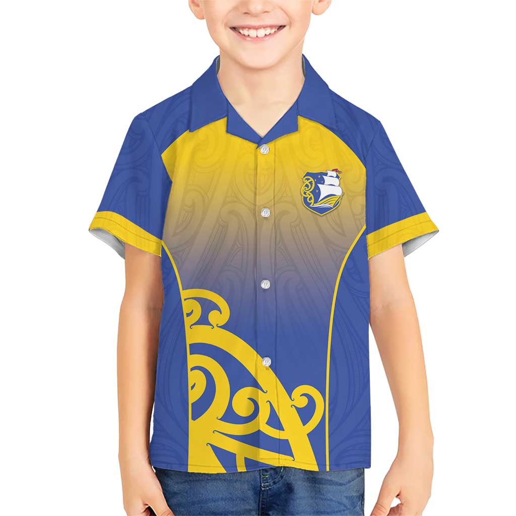Custom James Cook High School Family Matching Puletasi and Hawaiian Shirt Maori Koru Pattern