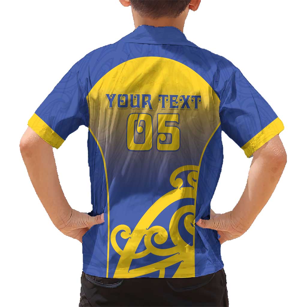 Custom James Cook High School Family Matching Short Sleeve Bodycon Dress and Hawaiian Shirt Maori Koru Pattern