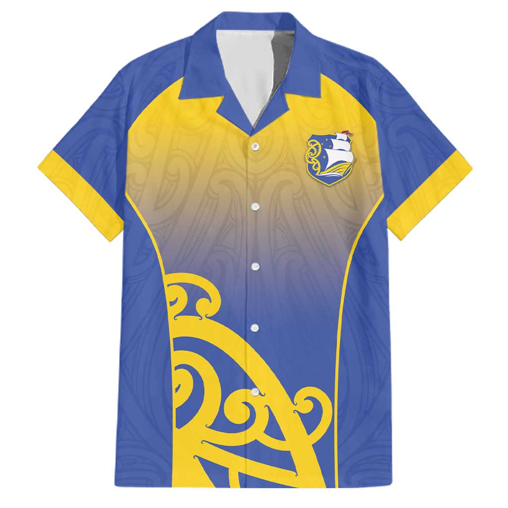 Custom James Cook High School Family Matching Summer Maxi Dress and Hawaiian Shirt Maori Koru Pattern