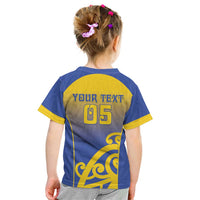 Custom James Cook High School Kid T Shirt Maori Koru Pattern