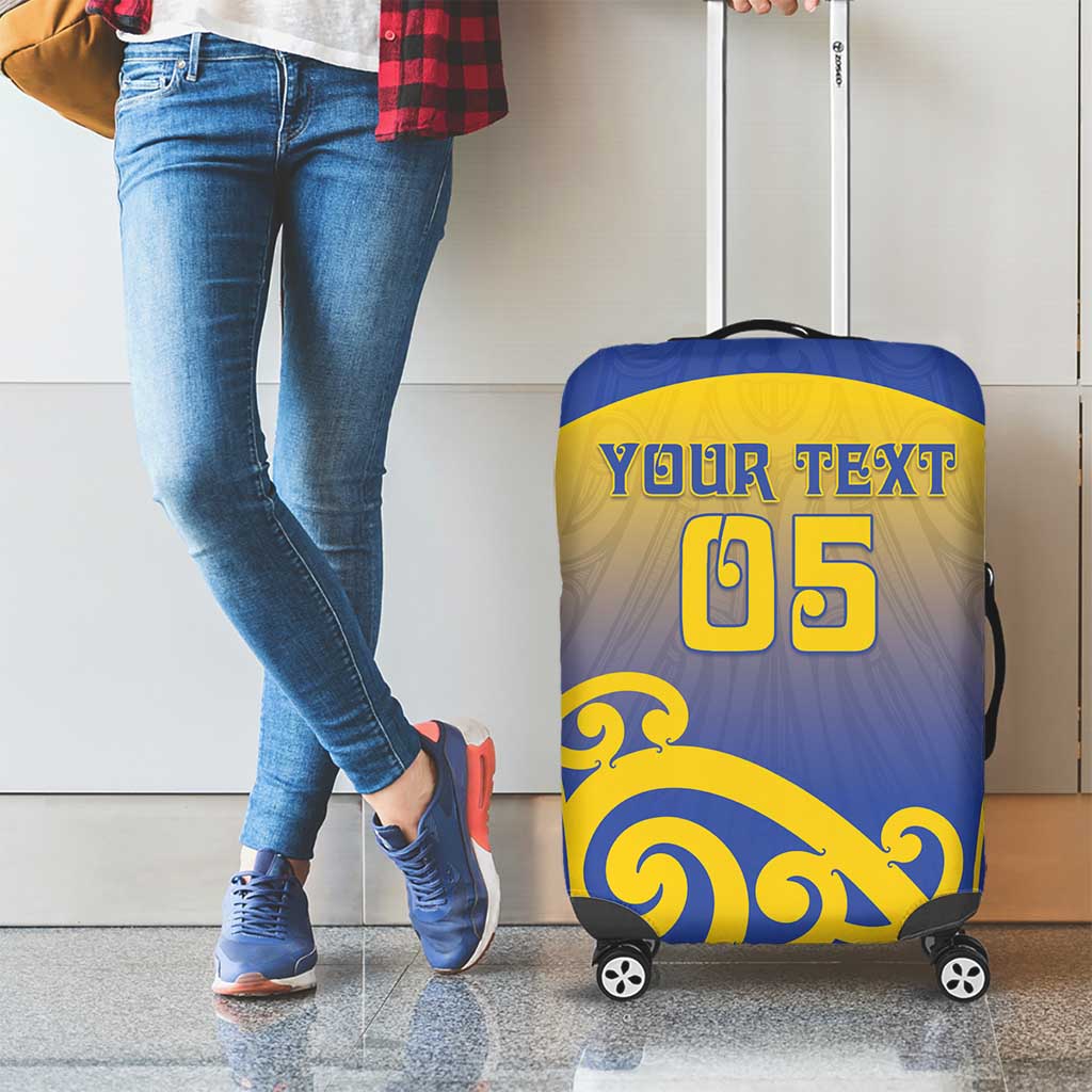 Custom James Cook High School Luggage Cover Maori Koru Pattern