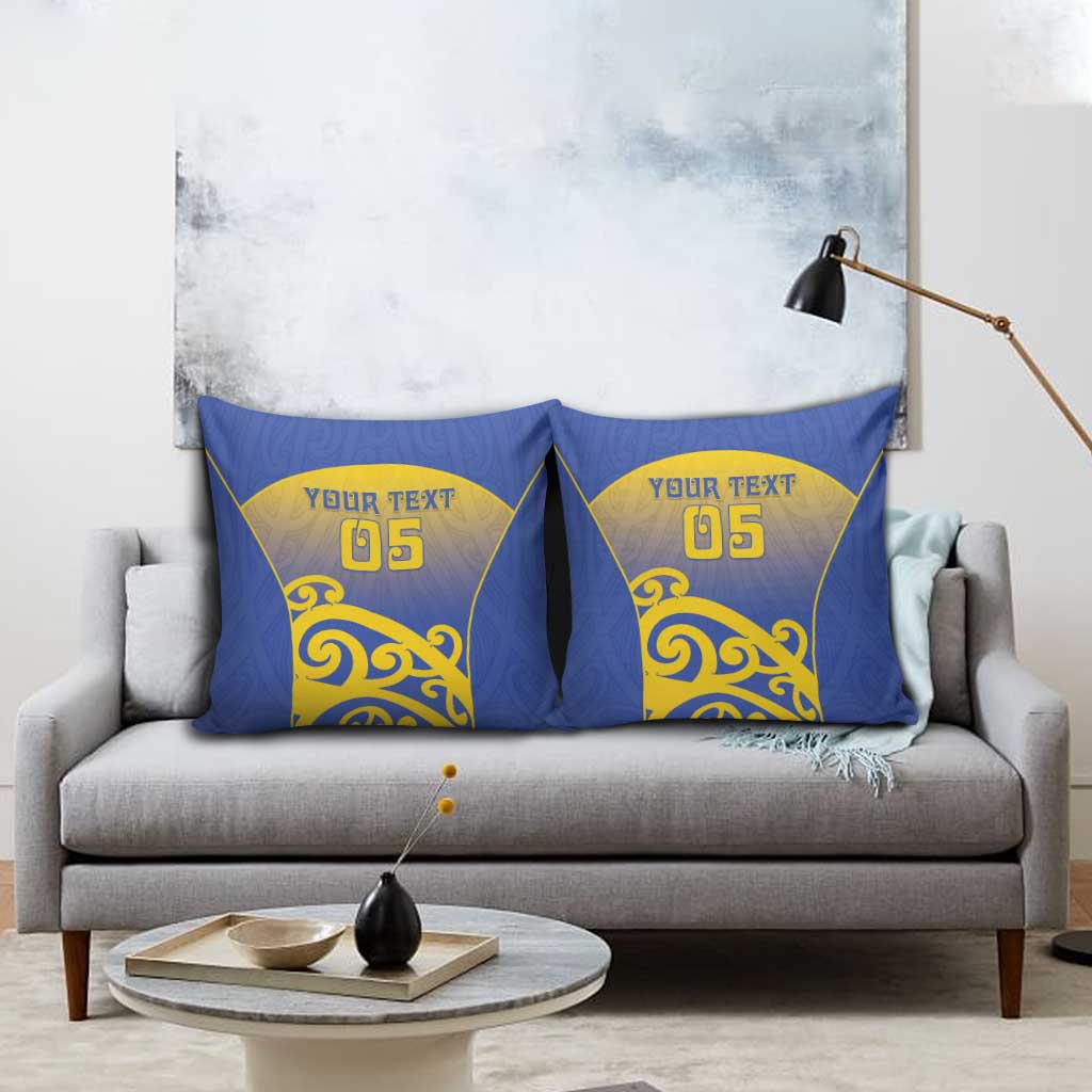 Custom James Cook High School Pillow Cover Maori Koru Pattern
