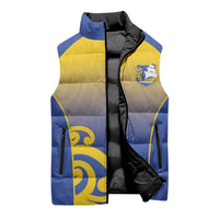Custom James Cook High School Sleeveless Puffer Jacket Maori Koru Pattern