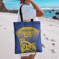 Custom James Cook High School Tote Bag Maori Koru Pattern