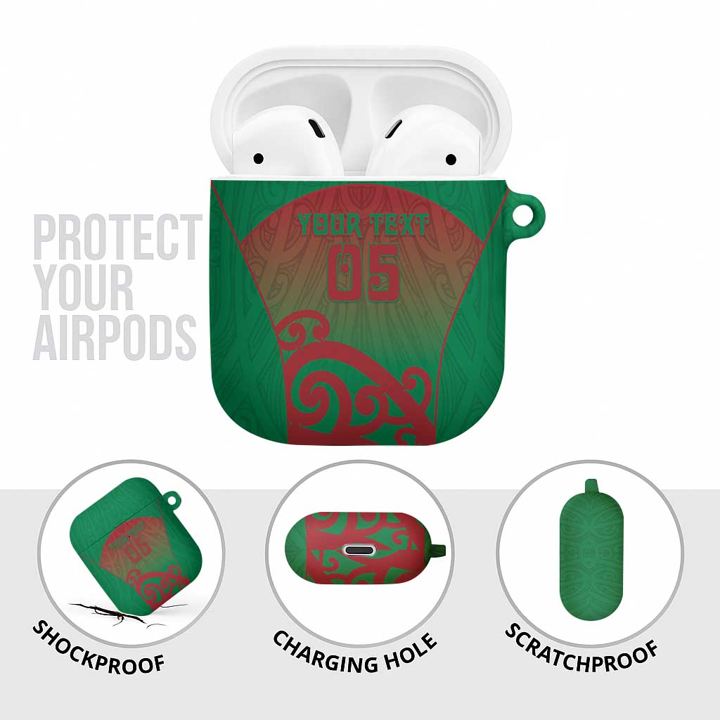 Custom Onehunga High School AirPods Case Maori Koru Pattern