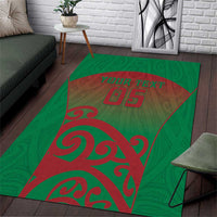 Custom Onehunga High School Area Rug Maori Koru Pattern