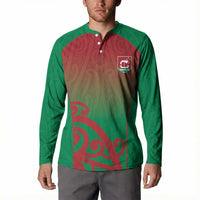 Custom Onehunga High School Button Sweatshirt Maori Koru Pattern