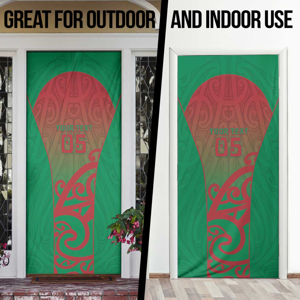Custom Onehunga High School Door Cover Maori Koru Pattern