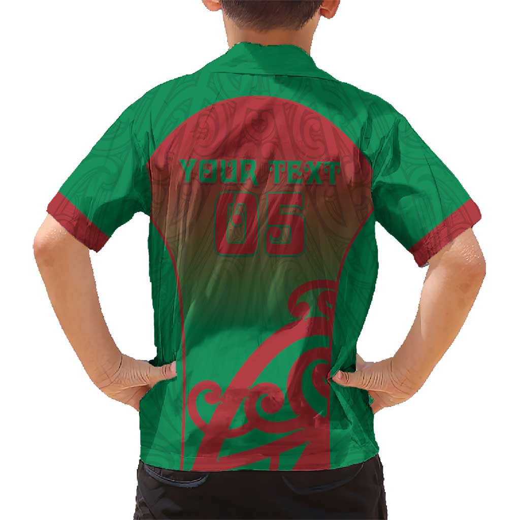 Custom Onehunga High School Family Matching Off Shoulder Short Dress and Hawaiian Shirt Maori Koru Pattern LT05 - Polynesian Pride