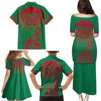 Custom Onehunga High School Family Matching Puletasi and Hawaiian Shirt Maori Koru Pattern