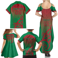 Custom Onehunga High School Family Matching Summer Maxi Dress and Hawaiian Shirt Maori Koru Pattern LT05 - Polynesian Pride