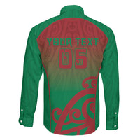 Custom Onehunga High School Family Matching Summer Maxi Dress and Hawaiian Shirt Maori Koru Pattern LT05 - Polynesian Pride
