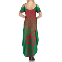 Custom Onehunga High School Family Matching Summer Maxi Dress and Hawaiian Shirt Maori Koru Pattern LT05 - Polynesian Pride