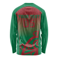 Custom Onehunga High School Long Sleeve Shirt Maori Koru Pattern