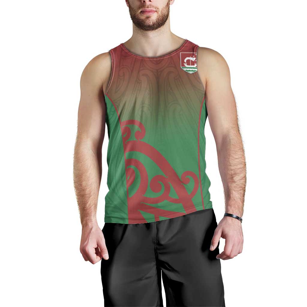 Custom Onehunga High School Men Tank Top Maori Koru Pattern