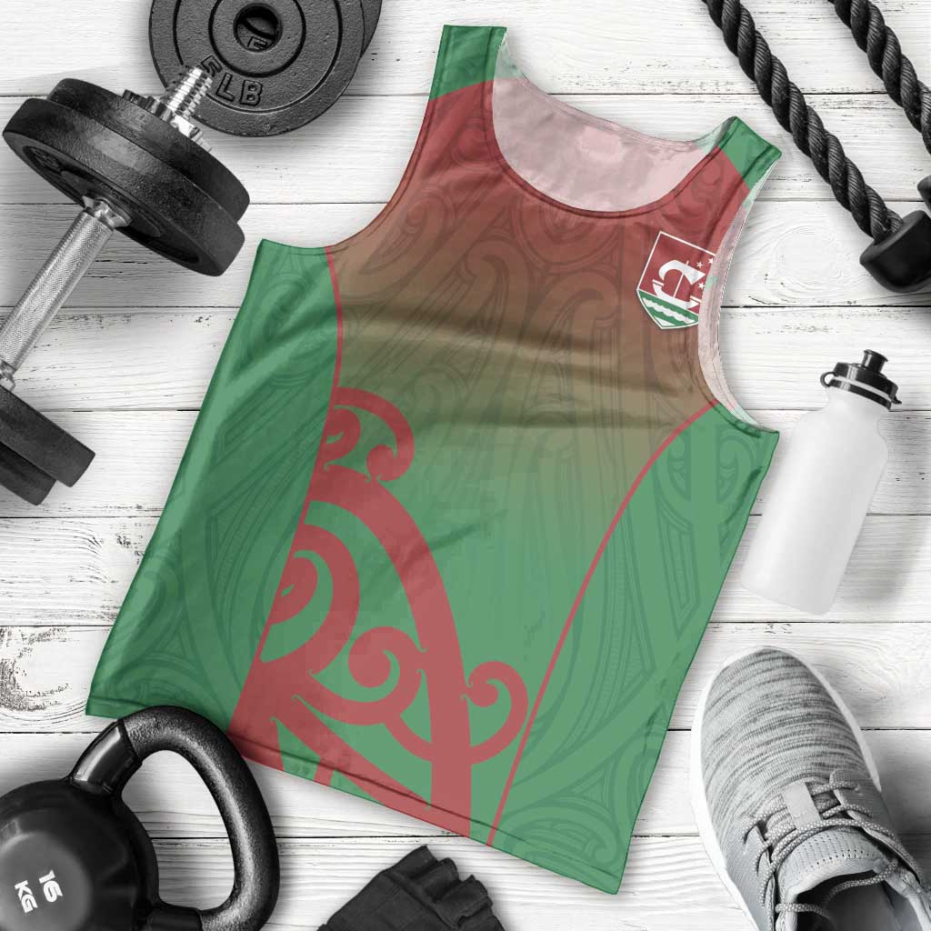 Custom Onehunga High School Men Tank Top Maori Koru Pattern