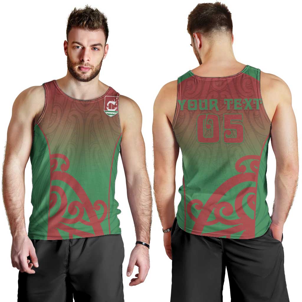 Custom Onehunga High School Men Tank Top Maori Koru Pattern