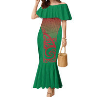 Custom Onehunga High School Mermaid Dress Maori Koru Pattern