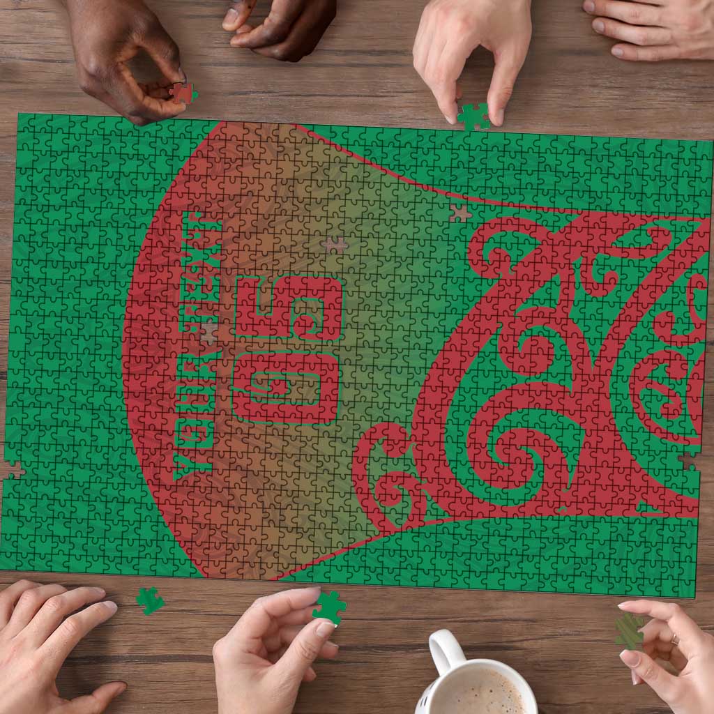 Custom Onehunga High School Puzzle Maori Koru Pattern