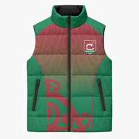 Custom Onehunga High School Sleeveless Puffer Jacket Maori Koru Pattern