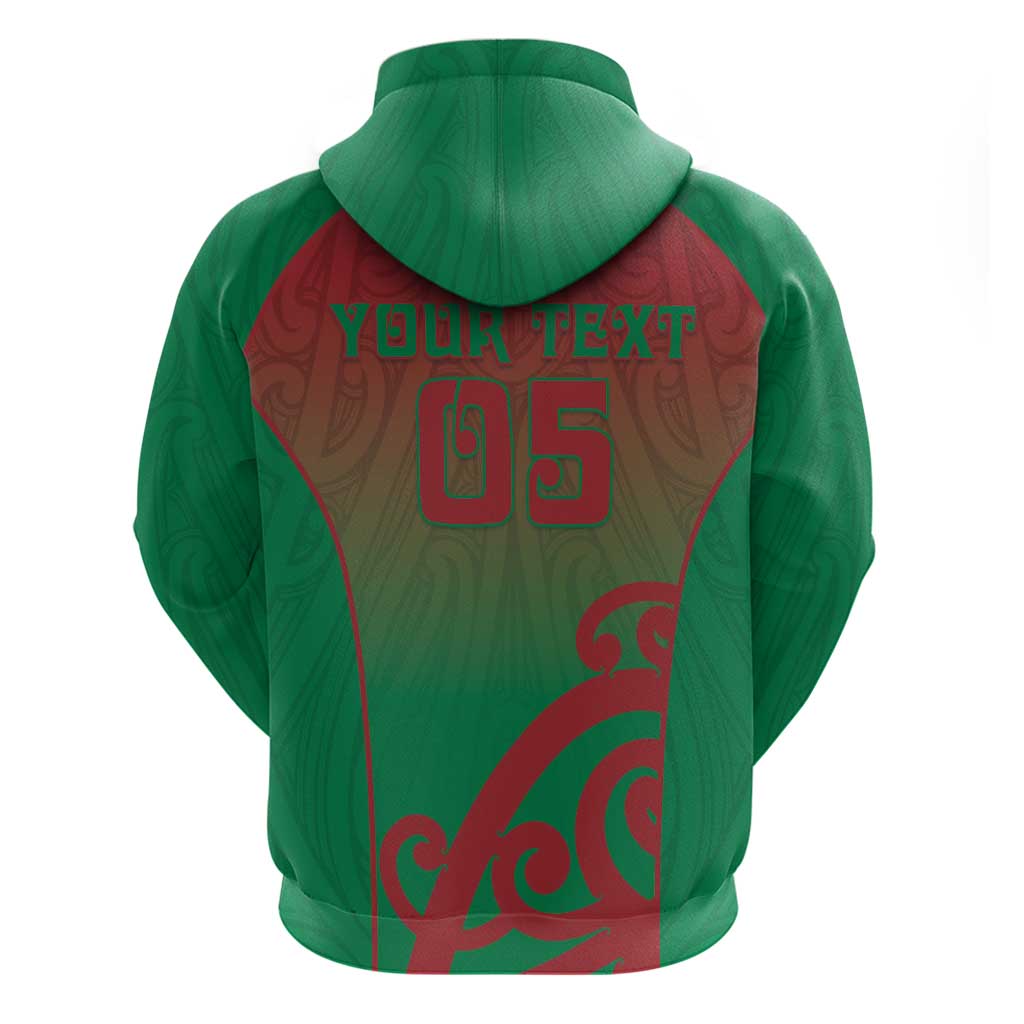Custom Onehunga High School Zip Hoodie Maori Koru Pattern