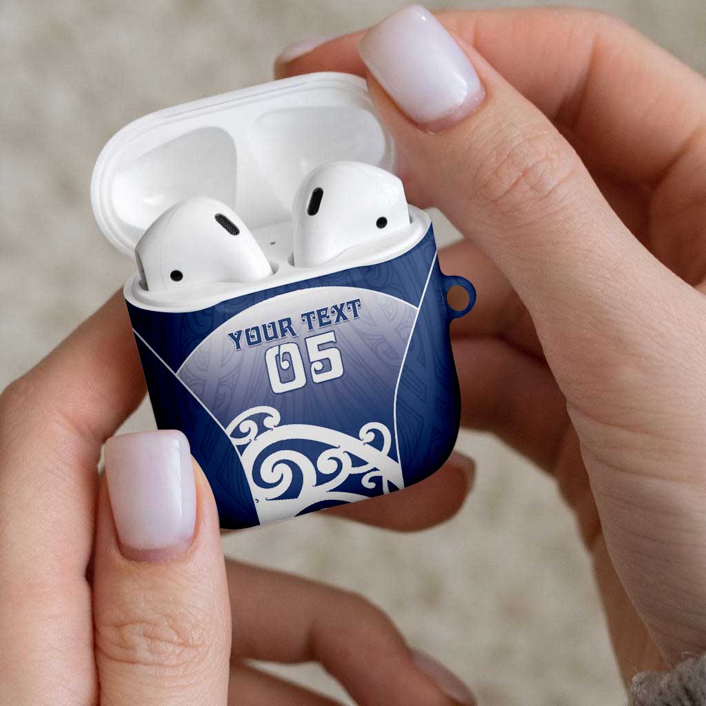 Custom New Zealand Aotea College AirPods Case Maori Koru Pattern
