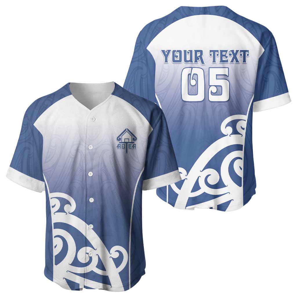 Custom New Zealand Aotea College Baseball Jersey Maori Koru Pattern