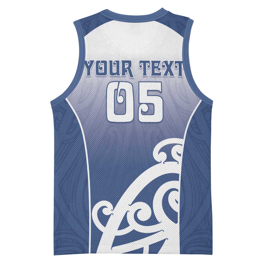 Custom New Zealand Aotea College Basketball Jersey Maori Koru Pattern