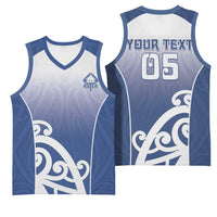Custom New Zealand Aotea College Basketball Jersey Maori Koru Pattern
