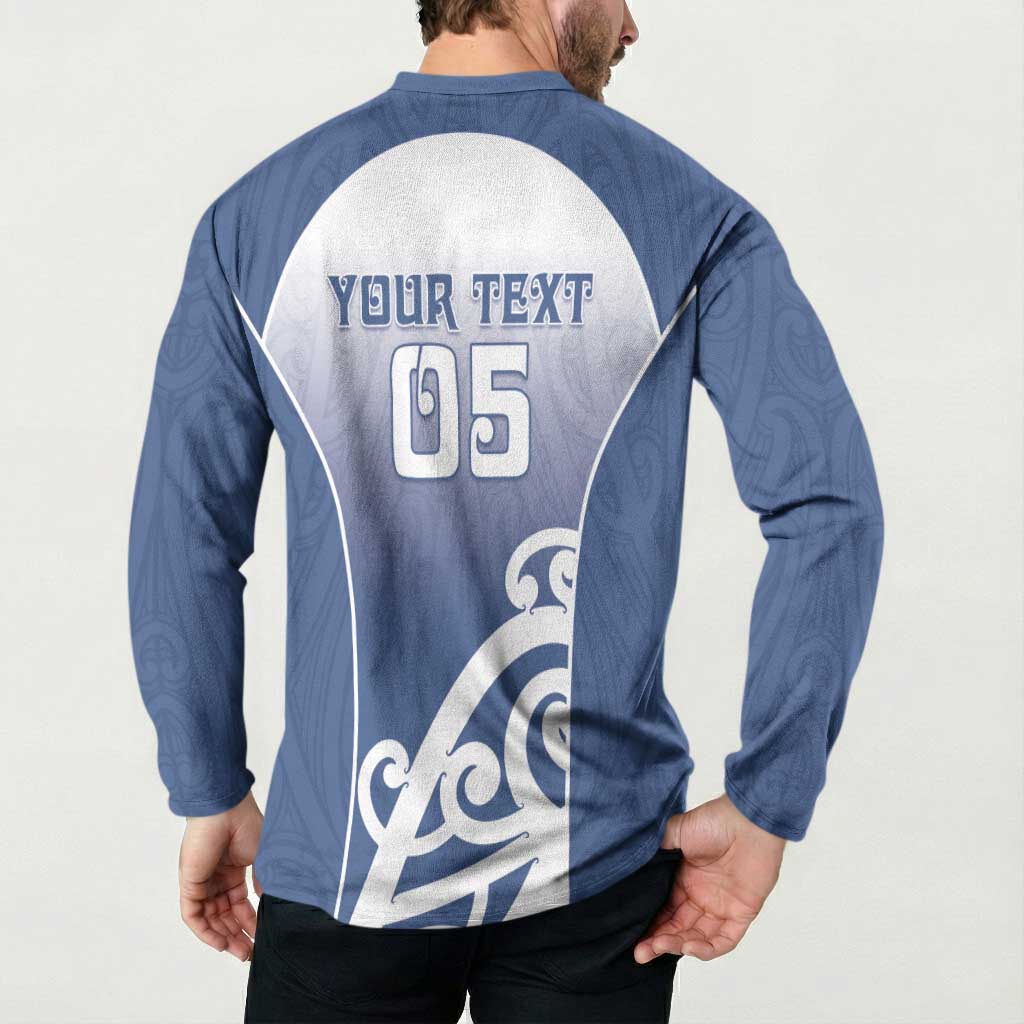 Custom New Zealand Aotea College Button Sweatshirt Maori Koru Pattern