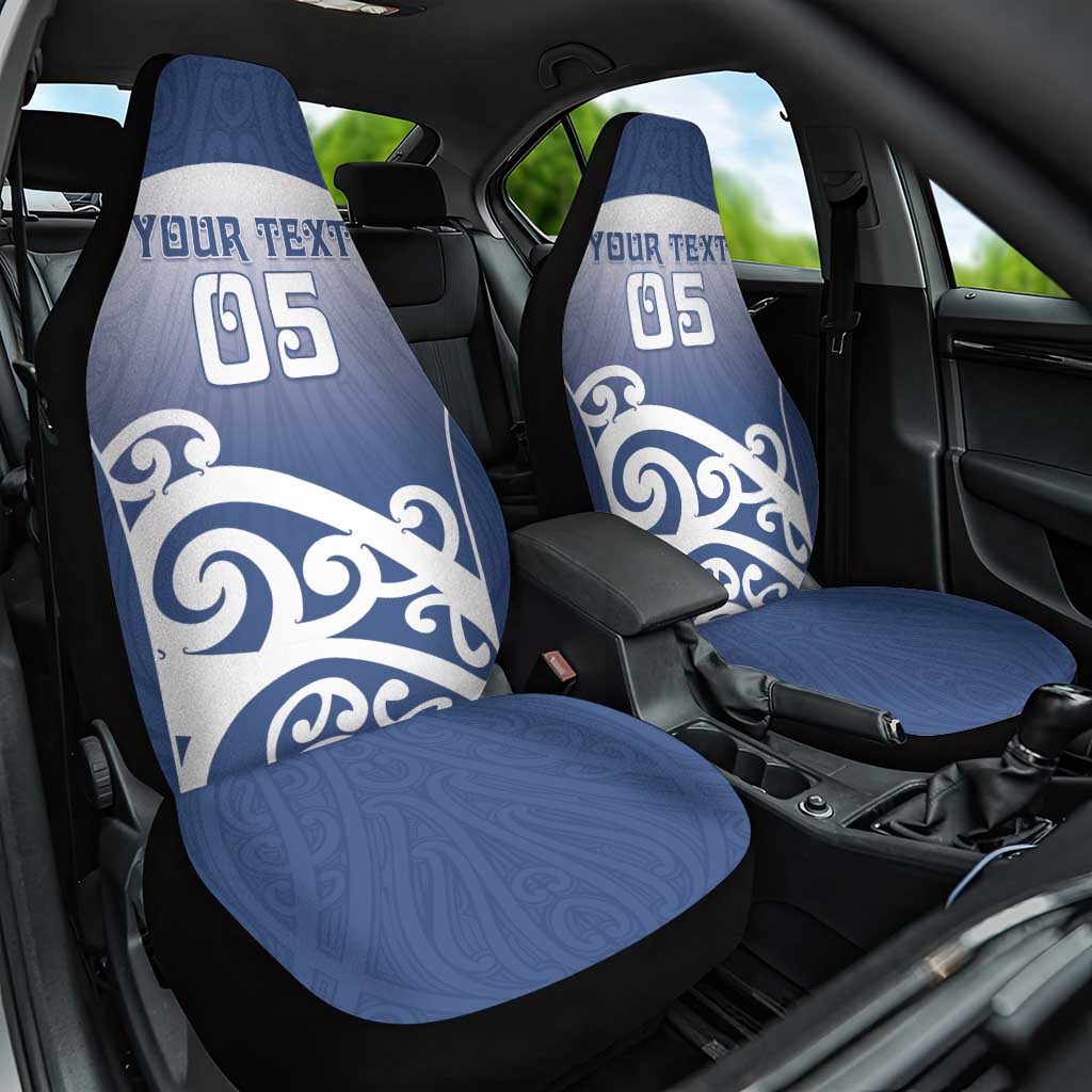 Custom New Zealand Aotea College Car Seat Cover Maori Koru Pattern