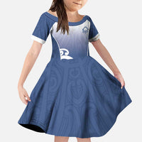 Custom New Zealand Aotea College Family Matching Mermaid Dress and Hawaiian Shirt Maori Koru Pattern