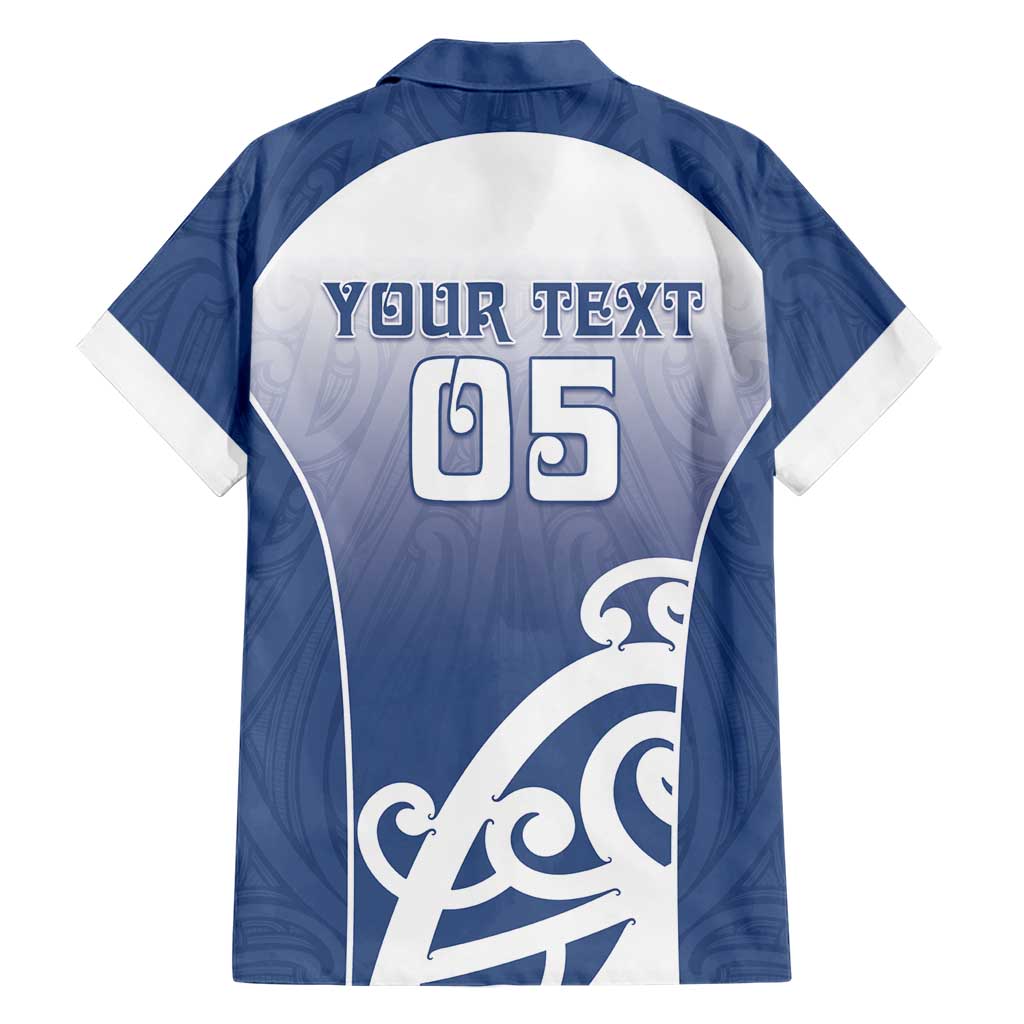 Custom New Zealand Aotea College Family Matching Off Shoulder Short Dress and Hawaiian Shirt Maori Koru Pattern