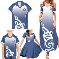 Custom New Zealand Aotea College Family Matching Summer Maxi Dress and Hawaiian Shirt Maori Koru Pattern
