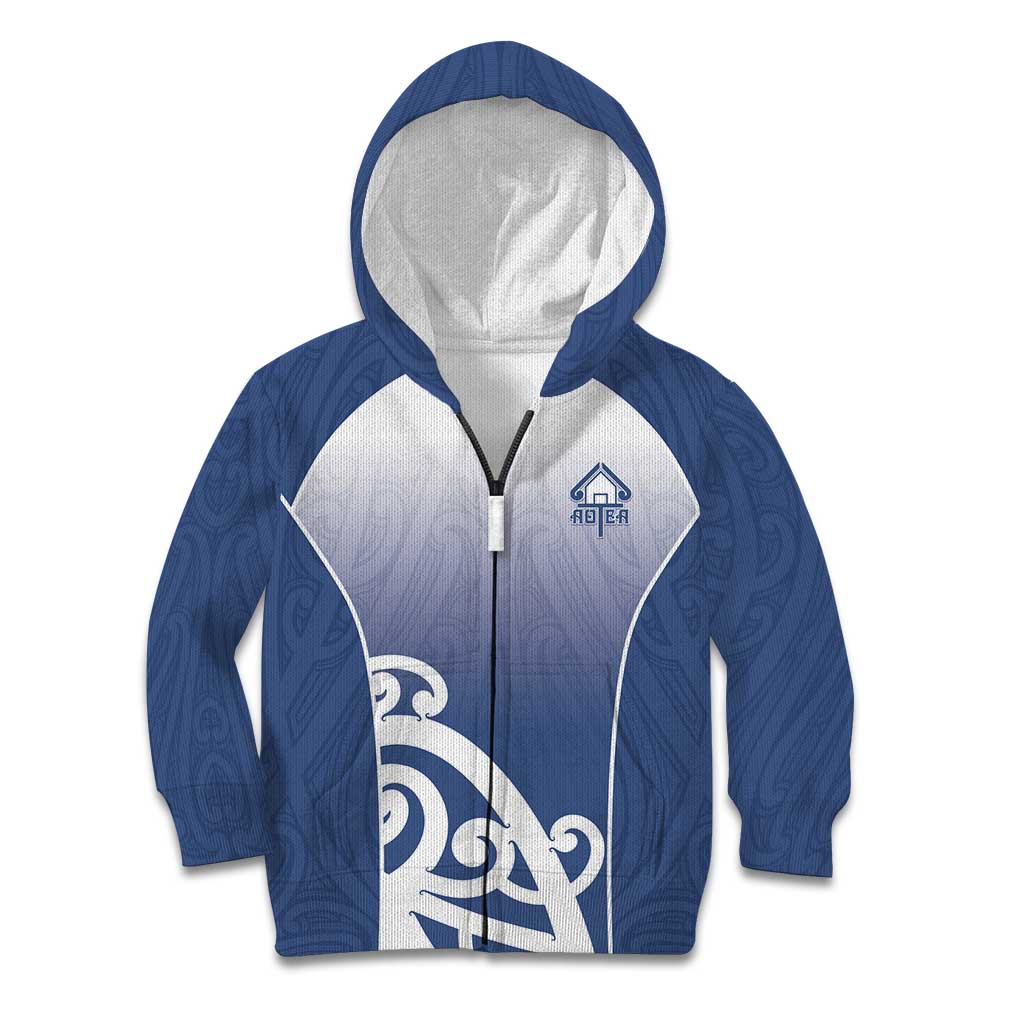 Custom New Zealand Aotea College Kid Hoodie Maori Koru Pattern
