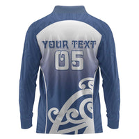 Custom New Zealand Aotea College Long Sleeve Polo Shirt Maori Koru Pattern LT05 - Polynesian Pride