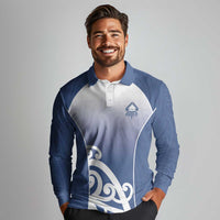 Custom New Zealand Aotea College Long Sleeve Polo Shirt Maori Koru Pattern LT05 - Polynesian Pride