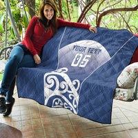 Custom New Zealand Aotea College Quilt Maori Koru Pattern