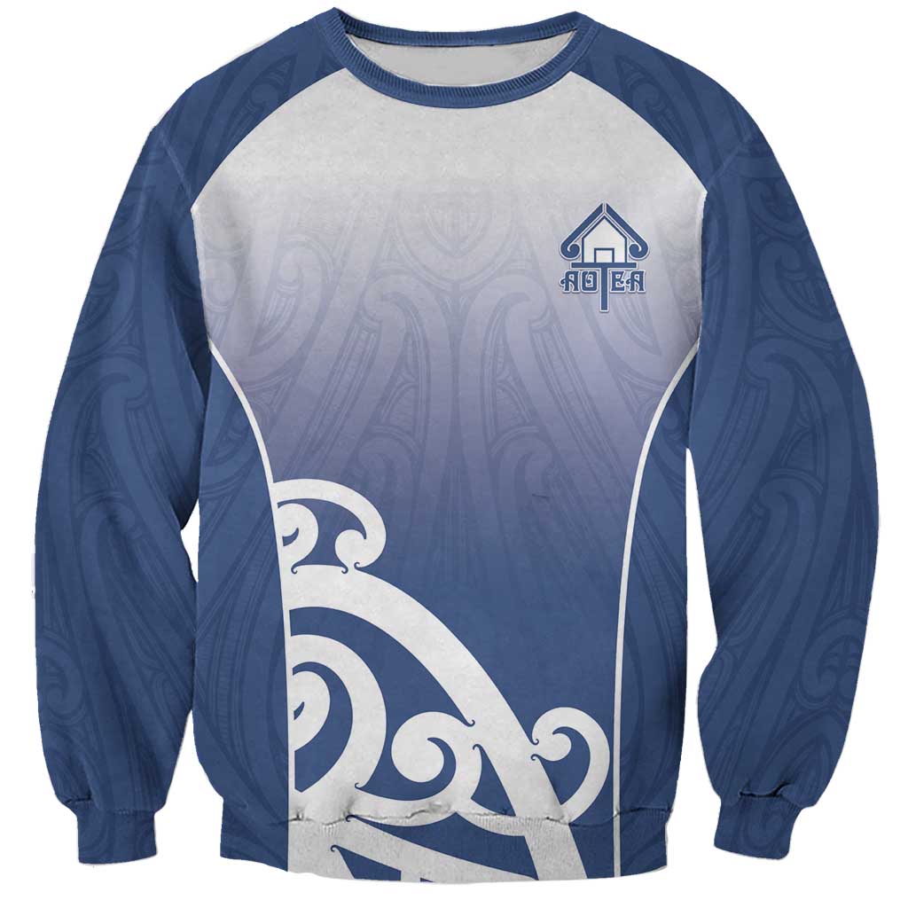 Custom New Zealand Aotea College Sweatshirt Maori Koru Pattern