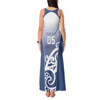 Custom New Zealand Aotea College Tank Maxi Dress Maori Koru Pattern LT05 - Polynesian Pride