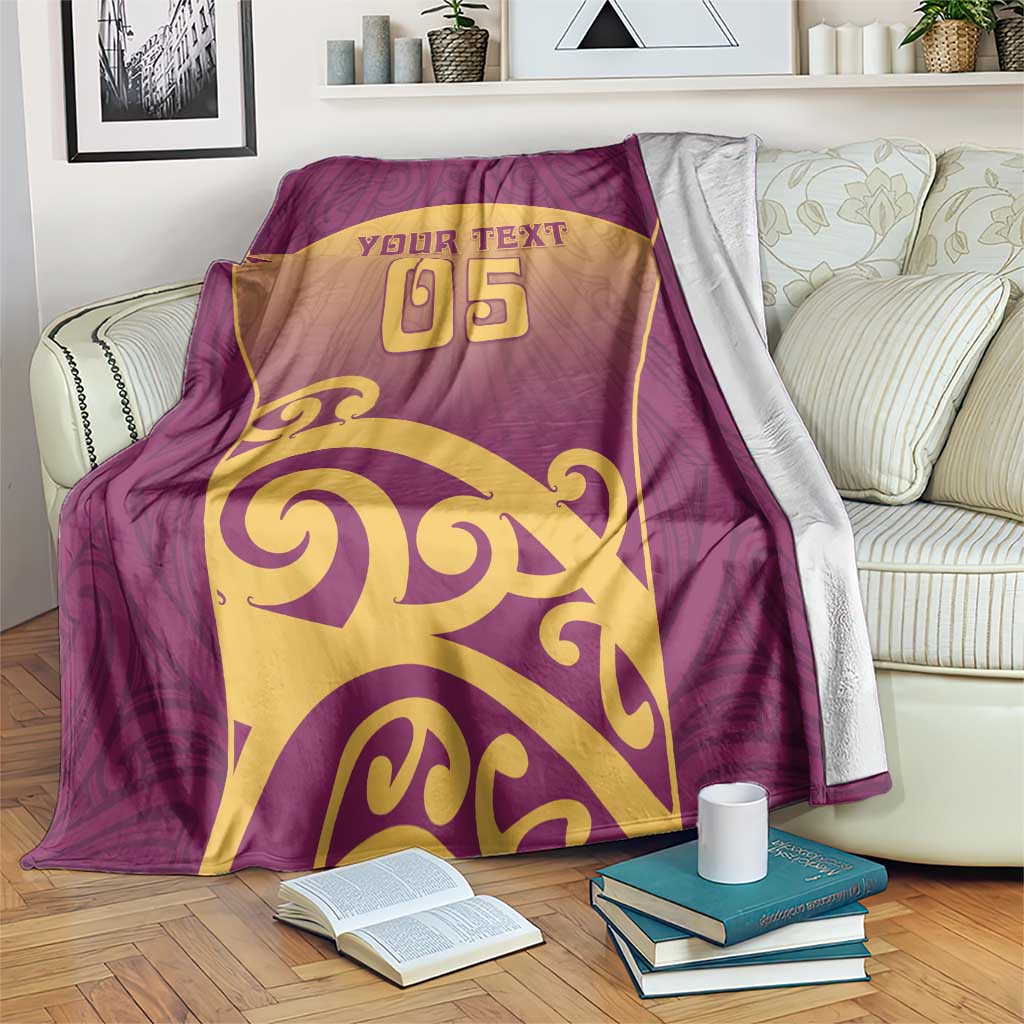Custom Waiuku College Blanket Maori Koru Pattern