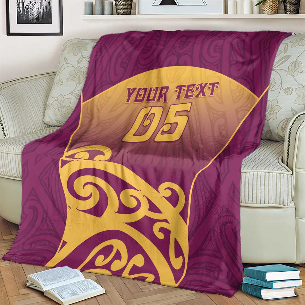 Custom Waiuku College Blanket Maori Koru Pattern