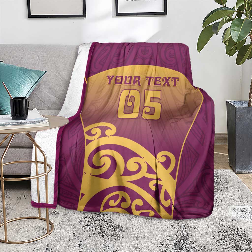 Custom Waiuku College Blanket Maori Koru Pattern