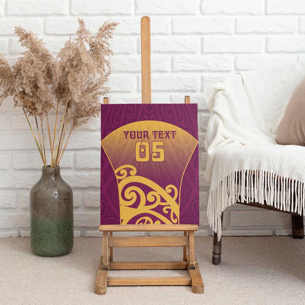 Custom Waiuku College Canvas Wall Art Maori Koru Pattern