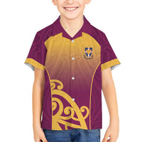 Custom Waiuku College Family Matching Mermaid Dress and Hawaiian Shirt Maori Koru Pattern