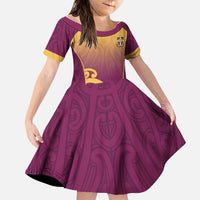 Custom Waiuku College Family Matching Off Shoulder Maxi Dress and Hawaiian Shirt Maori Koru Pattern
