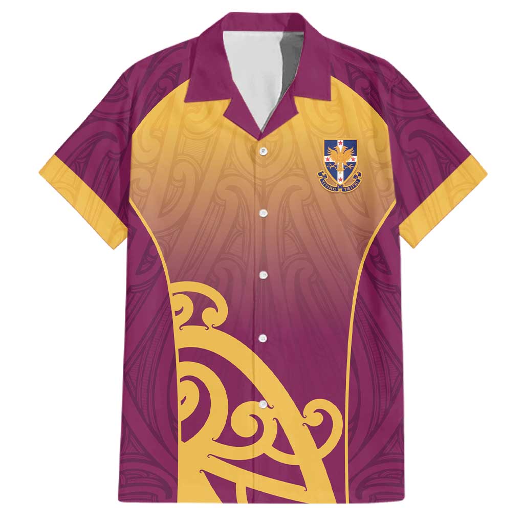 Custom Waiuku College Family Matching Tank Maxi Dress and Hawaiian Shirt Maori Koru Pattern